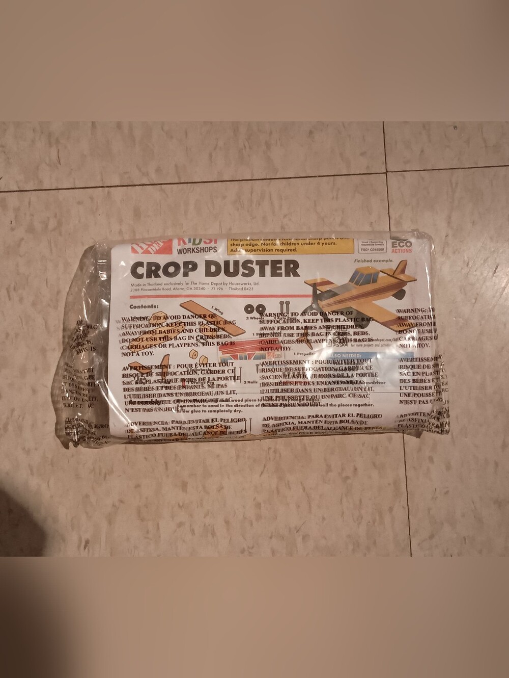 3/$10🌟 NEW Home Depot Kids Workshop Toy Plane Crop Duster Project SEPT 2025